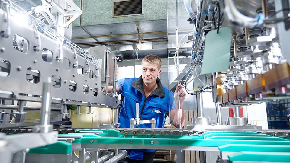 Man working at a machine